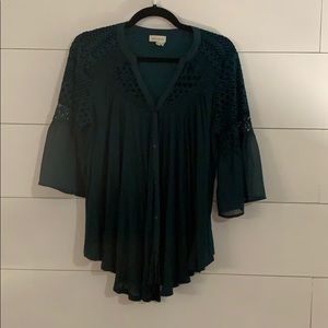 Anthropologie Velvet blouse